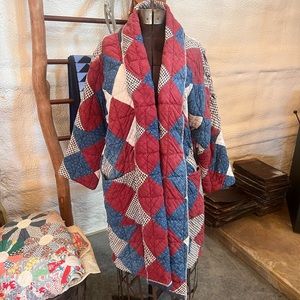 Potter’s Daughter handmade quilt coat made from 1910s quilt. Size small